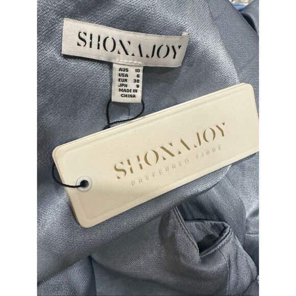 Shona Joy La Lune Plunged Cut Out Maxi Dress in Powder Blue US6 $360 - Picture 9 of 9